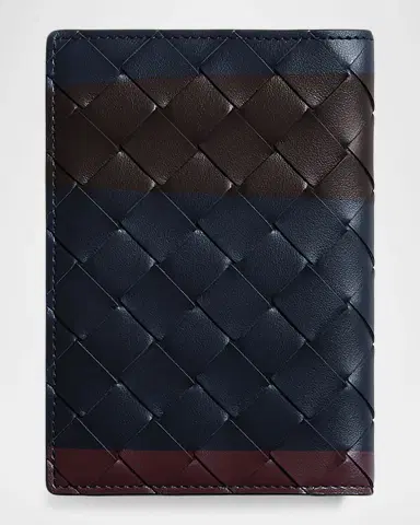 Bottega Veneta Men's Airbrushed Intrecciato Leather Passport Case | Thumbnail 3 Bottega Veneta Men's Airbrushed Intrecciato Leather Passport Case | Thumbnail 3