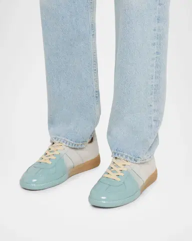 Maison Margiela Replica Sprayed Leather Low-Top Sneakers | Thumbnail 2 Maison Margiela Replica Sprayed Leather Low-Top Sneakers | Thumbnail 2