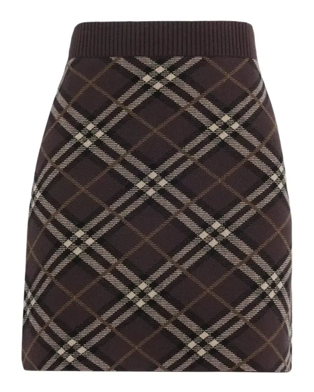Ginny Check Knit Mini Skirt