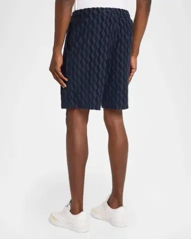 Frescobol Carioca Men's Augusto Listra Jacquard Drawstring Shorts | Thumbnail 3