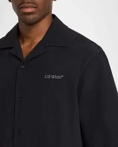 Off-White Men's Logo and Arrows Cotton Short-Sleeve Shirt | Thumbnail 5 Off-White Men's Logo and Arrows Cotton Short-Sleeve Shirt | Thumbnail 5