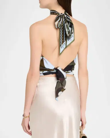 Pucci Occhi-Print Silk Twill Halter Top | Thumbnail 3 Pucci Occhi-Print Silk Twill Halter Top | Thumbnail 3