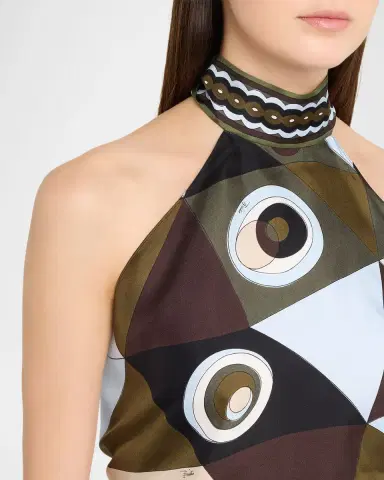Pucci Occhi-Print Silk Twill Halter Top | Thumbnail 5 Pucci Occhi-Print Silk Twill Halter Top | Thumbnail 5