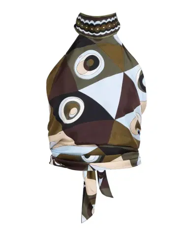 Pucci Occhi-Print Silk Twill Halter Top | Thumbnail 1 Pucci Occhi-Print Silk Twill Halter Top | Thumbnail 1