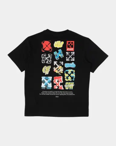 Off-White Boy's Multi-Logo Crewneck Tee, Size 4 | Thumbnail 2