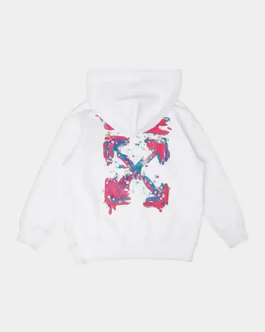 Off-White Girl's Arrow Splat Logo Hoodie, Size | Thumbnail 2