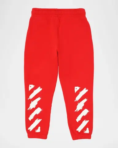 Off-White Boy's Diagonal Paint Sweatpants, Size | Thumbnail 2