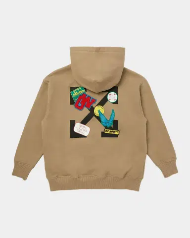 Off-White Boy's Arrow Patch Logo Zip Hoodie, Size 4-12 | Thumbnail 2