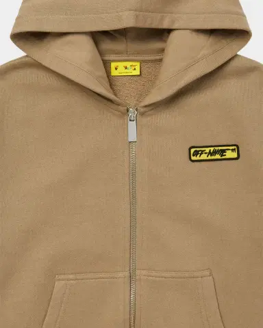 Off-White Boy's Arrow Patch Logo Zip Hoodie, Size 4-12 | Thumbnail 3