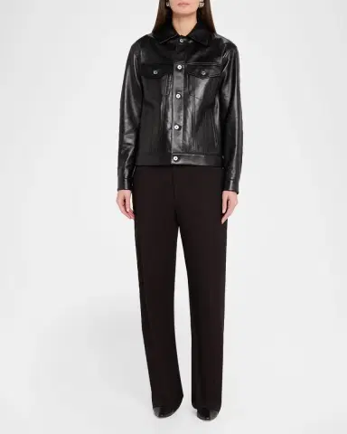 Bottega Veneta Intrecciato Bandana Leather Jacket | Thumbnail 2 Bottega Veneta Intrecciato Bandana Leather Jacket | Thumbnail 2