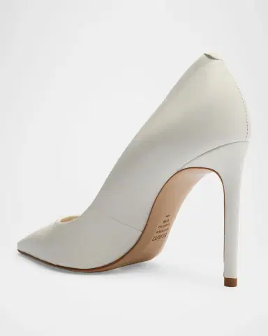 Schutz 100mm Lou Leather Pointed-Toe Pumps | Thumbnail 2