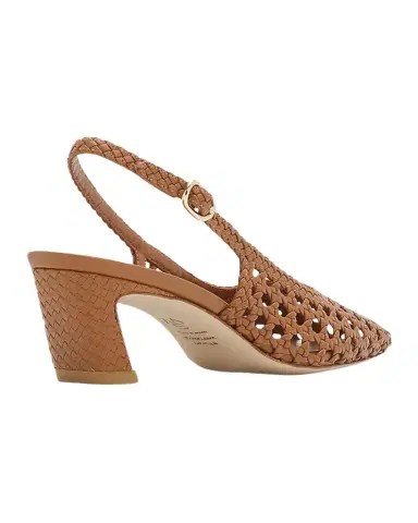 Stuart Weitzman 50mm Stassi Woven Leather Slingback Pumps | Thumbnail 1 Stuart Weitzman 50mm Stassi Woven Leather Slingback Pumps | Thumbnail 1