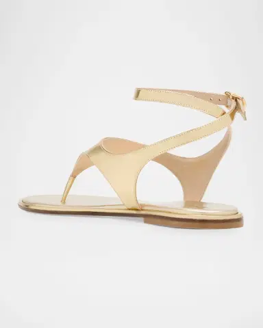 Stuart Weitzman Marley Metallic Leather Ankle-Strap Sandals | Thumbnail 4 Stuart Weitzman Marley Metallic Leather Ankle-Strap Sandals | Thumbnail 4