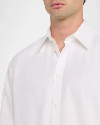 Bottega Veneta Men's Cotton Relaxed French-Cuff Sport Shirt | Thumbnail 5 Bottega Veneta Men's Cotton Relaxed French-Cuff Sport Shirt | Thumbnail 5