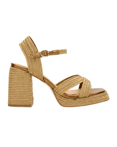 Castañer Valle Metallic Raffia Platform Sandals | Thumbnail 1 Castañer Valle Metallic Raffia Platform Sandals | Thumbnail 1