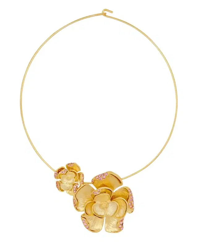 Double Rose Pendant Necklace