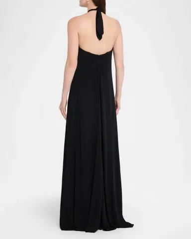 Ramy Brook Meredith Gathered Halter Gown | Thumbnail 3