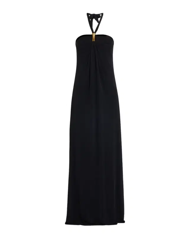 Meredith Gathered Halter Gown