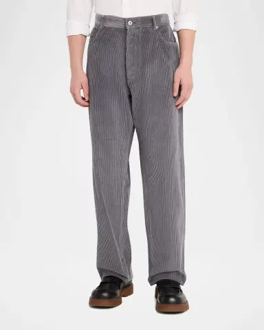 Bottega Veneta Men's Cotton Corduroy Relaxed Straight-Leg Pants | Thumbnail 4 Bottega Veneta Men's Cotton Corduroy Relaxed Straight-Leg Pants | Thumbnail 4