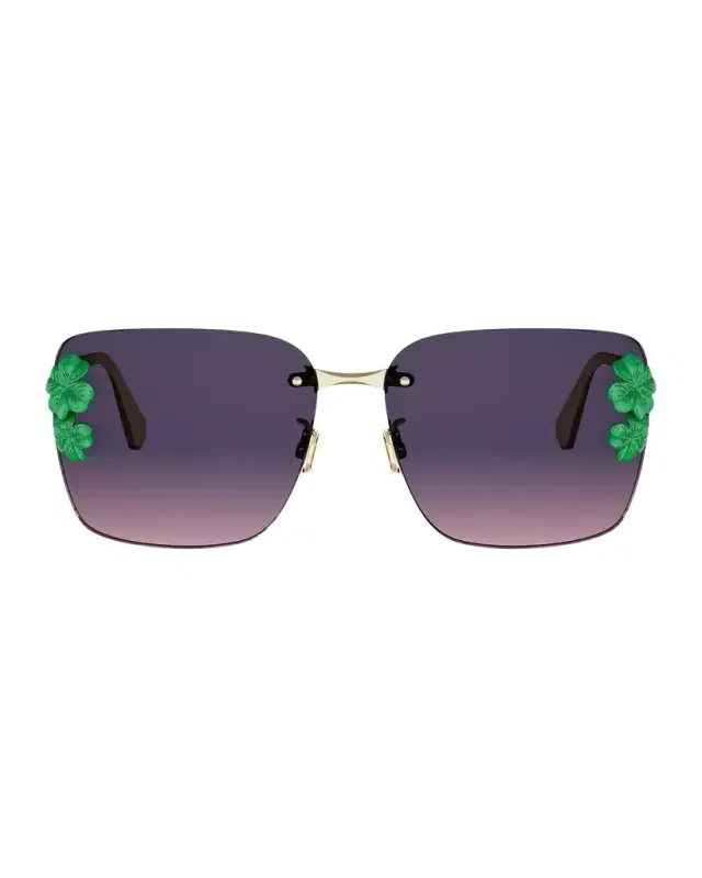 DIOR Dior Clover S2U Metal Square Sunglasses