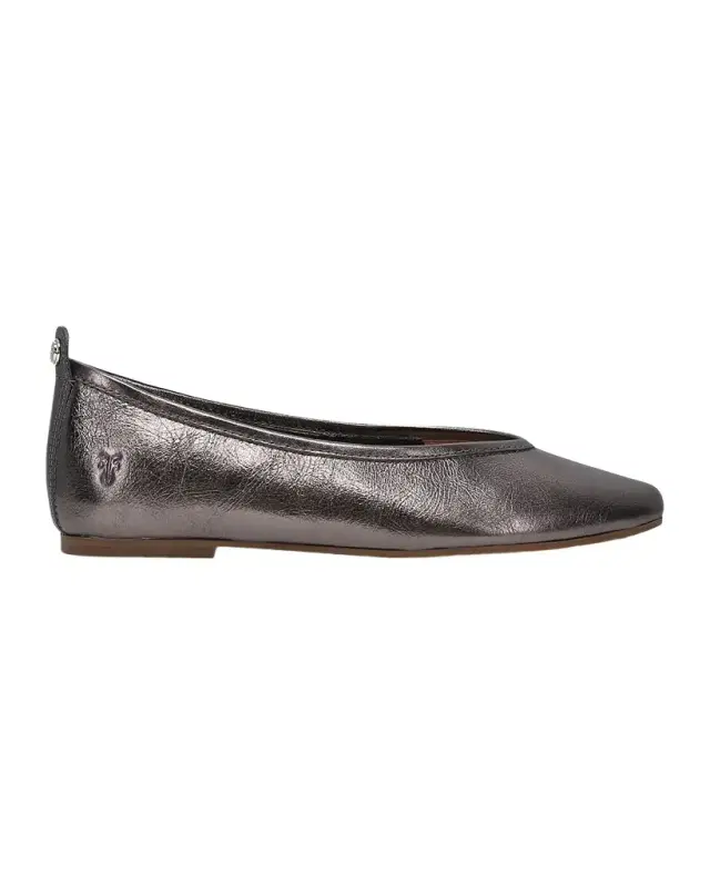 Frye Hayley Metallic Leather Ballerina Flats