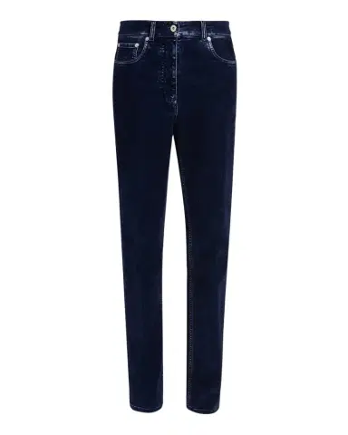 Ferragamo Flocked Velvet Straight-Leg Jeans | Thumbnail 1 Ferragamo Flocked Velvet Straight-Leg Jeans | Thumbnail 1