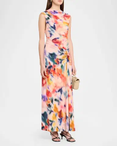 Simkhai Acacia Draped Jersey Midi Dress | Thumbnail 4 Simkhai Acacia Draped Jersey Midi Dress | Thumbnail 4