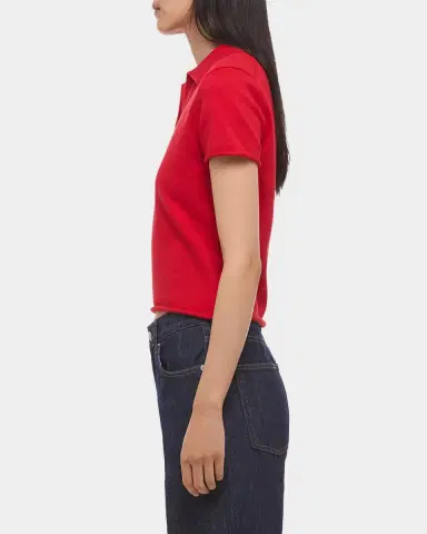 Helmut Lang Short-Sleeve Shrunken Polo Shirt | Thumbnail 6