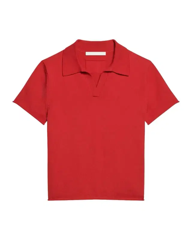 Helmut Lang Short-Sleeve Shrunken Polo Shirt