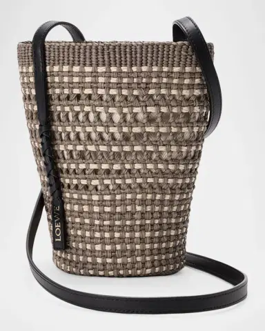 Loewe x Paula's Ibiza Braid Woven Palm Leaf Crossbody Bag | Thumbnail 3