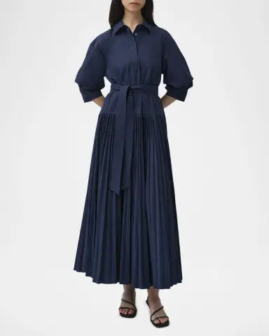 Simkhai Arlo Belted Cotton Maxi Dress | Thumbnail 2 Simkhai Arlo Belted Cotton Maxi Dress | Thumbnail 2
