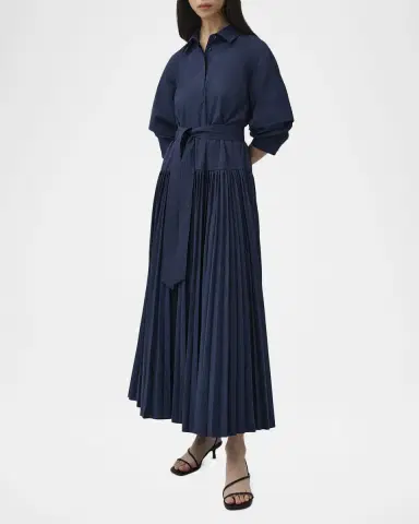 Simkhai Arlo Belted Cotton Maxi Dress | Thumbnail 4 Simkhai Arlo Belted Cotton Maxi Dress | Thumbnail 4