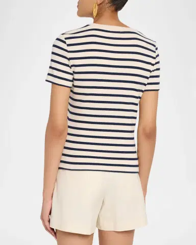 TANYA TAYLOR Kelsey Striped Twist-Detail Top | Thumbnail 3 TANYA TAYLOR Kelsey Striped Twist-Detail Top | Thumbnail 3