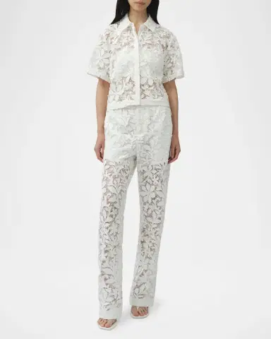 Simkhai Annaelle Cotton Lace Top | Thumbnail 2 Simkhai Annaelle Cotton Lace Top | Thumbnail 2