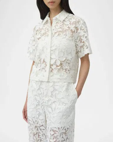 Simkhai Annaelle Cotton Lace Top | Thumbnail 4 Simkhai Annaelle Cotton Lace Top | Thumbnail 4