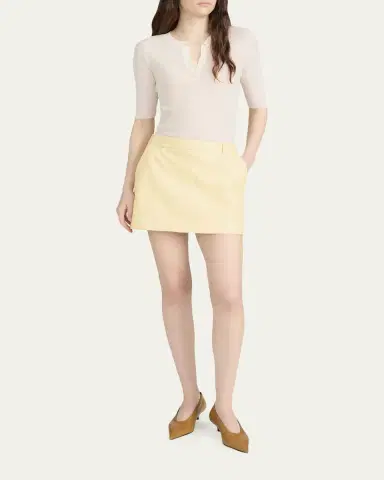 Frame The Leather Mini Skirt | Thumbnail 2