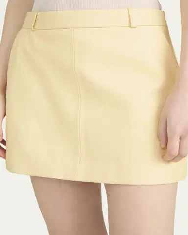 Frame The Leather Mini Skirt | Thumbnail 5