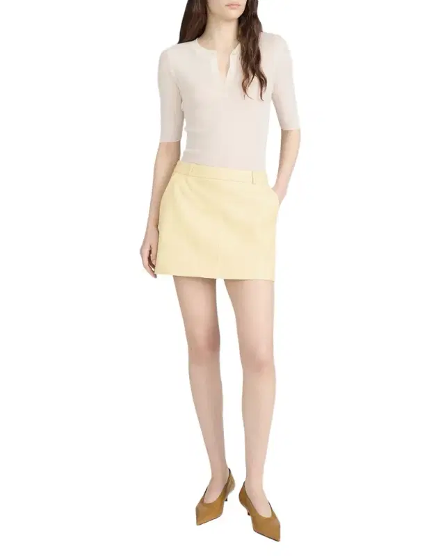FRAME The Leather Mini Skirt