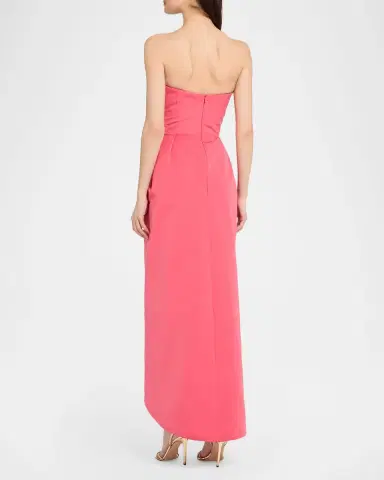 Oscar de la Renta Strapless Faille Tulip Gown | Thumbnail 3 Oscar de la Renta Strapless Faille Tulip Gown | Thumbnail 3