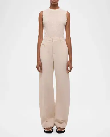 Helmut Lang Wide-Leg Cotton Sailor Trousers | Thumbnail 2 Helmut Lang Wide-Leg Cotton Sailor Trousers | Thumbnail 2