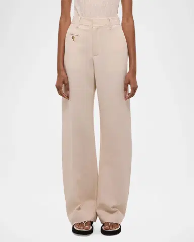 Helmut Lang Wide-Leg Cotton Sailor Trousers | Thumbnail 4 Helmut Lang Wide-Leg Cotton Sailor Trousers | Thumbnail 4