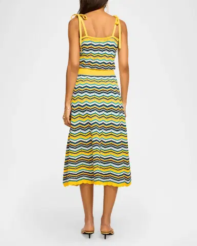 Ramy Brook Cali Chevron Knit Midi Dress | Thumbnail 3