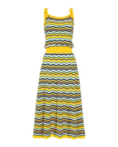 Ramy Brook Cali Chevron Knit Midi Dress | Thumbnail 1