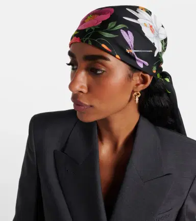 Gucci Flora silk twill scarf | Thumbnail 3