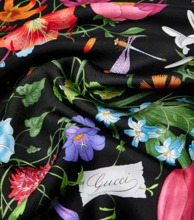 Gucci Flora silk twill scarf | Thumbnail 4