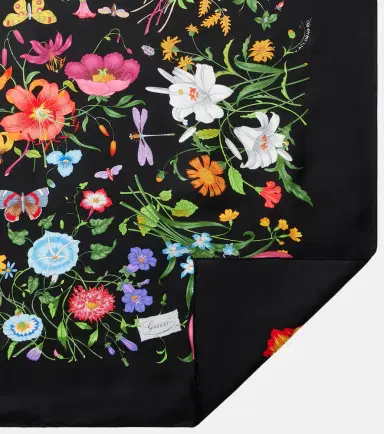 Gucci Flora silk twill scarf | Thumbnail 5