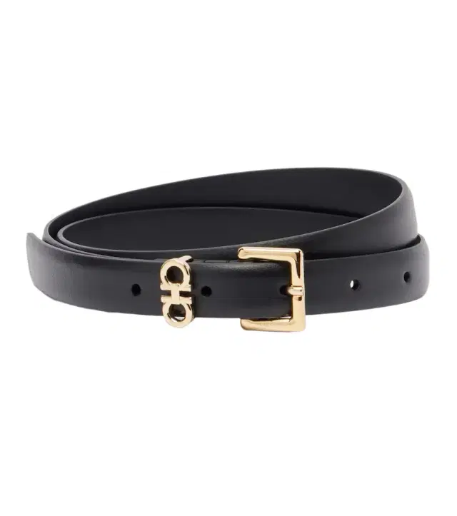 Gancini leather belt