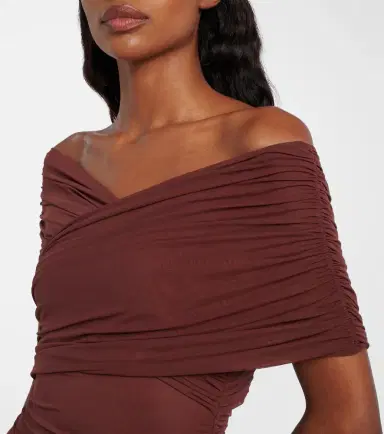 SIR. Jacques gathered off-shoulder bodysuit | Thumbnail 2