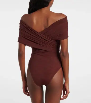 SIR. Jacques gathered off-shoulder bodysuit | Thumbnail 4
