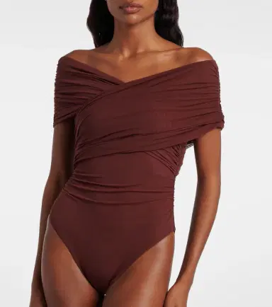 SIR. Jacques gathered off-shoulder bodysuit | Thumbnail 5